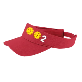 002 With Pickleballs (Customizable) | Pickleball Visors | Moisture Wicking 100% Polyester