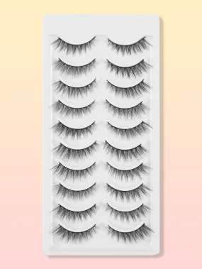 10pairs Cat Eye False Eyelashes