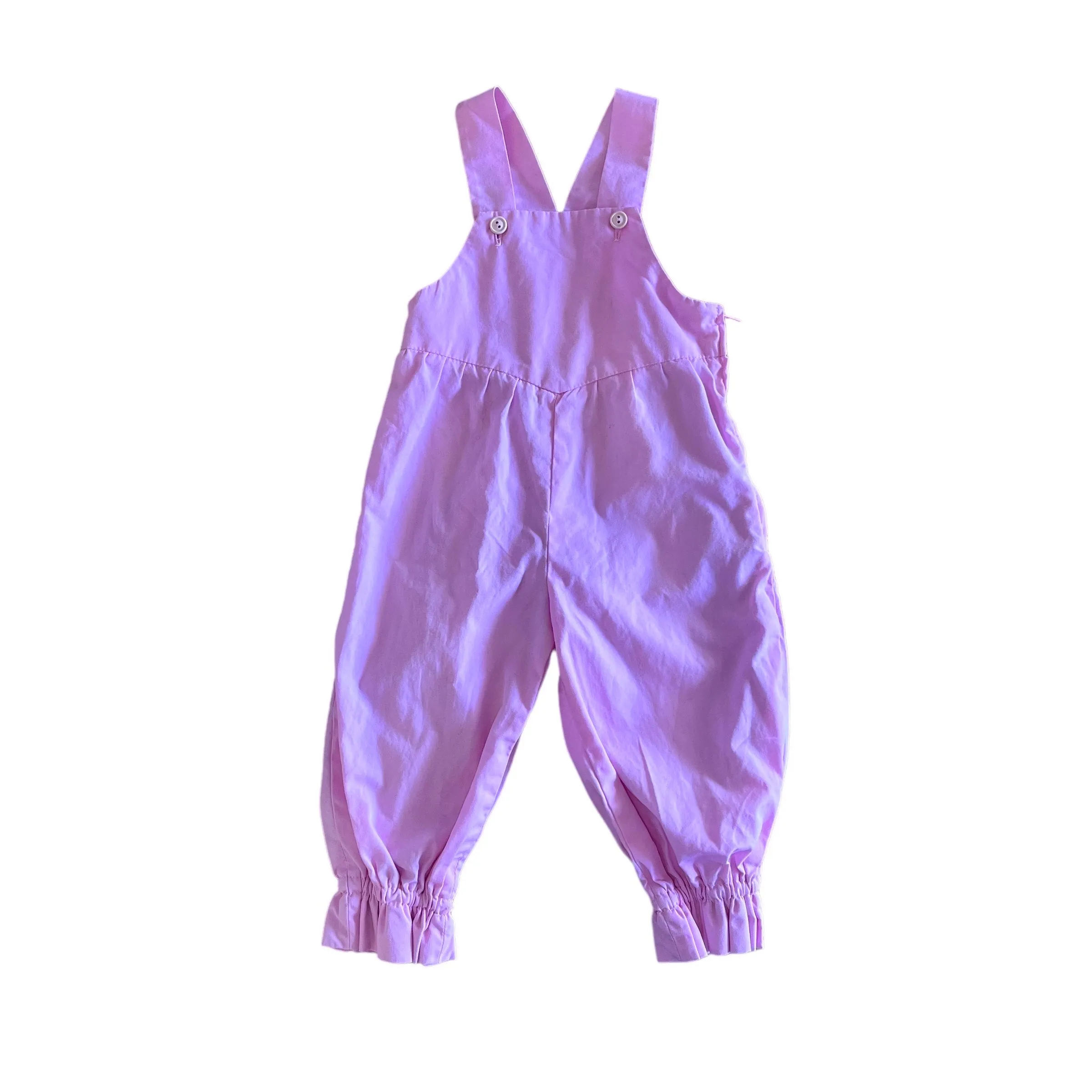 1970's Pink Baby Dungarees  3-6M