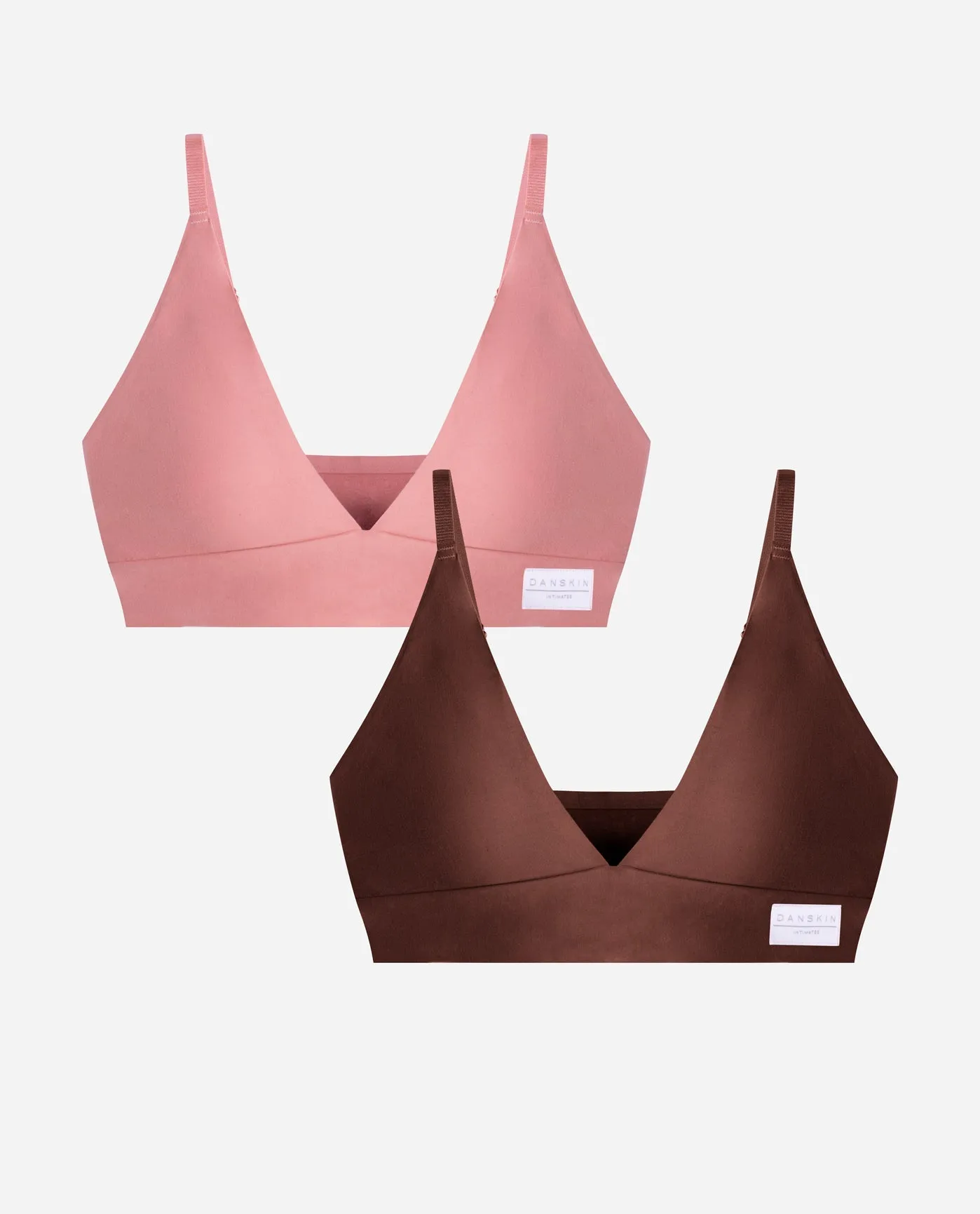 2-Pack Brushed Micro Laser Lounge Plunge Bra