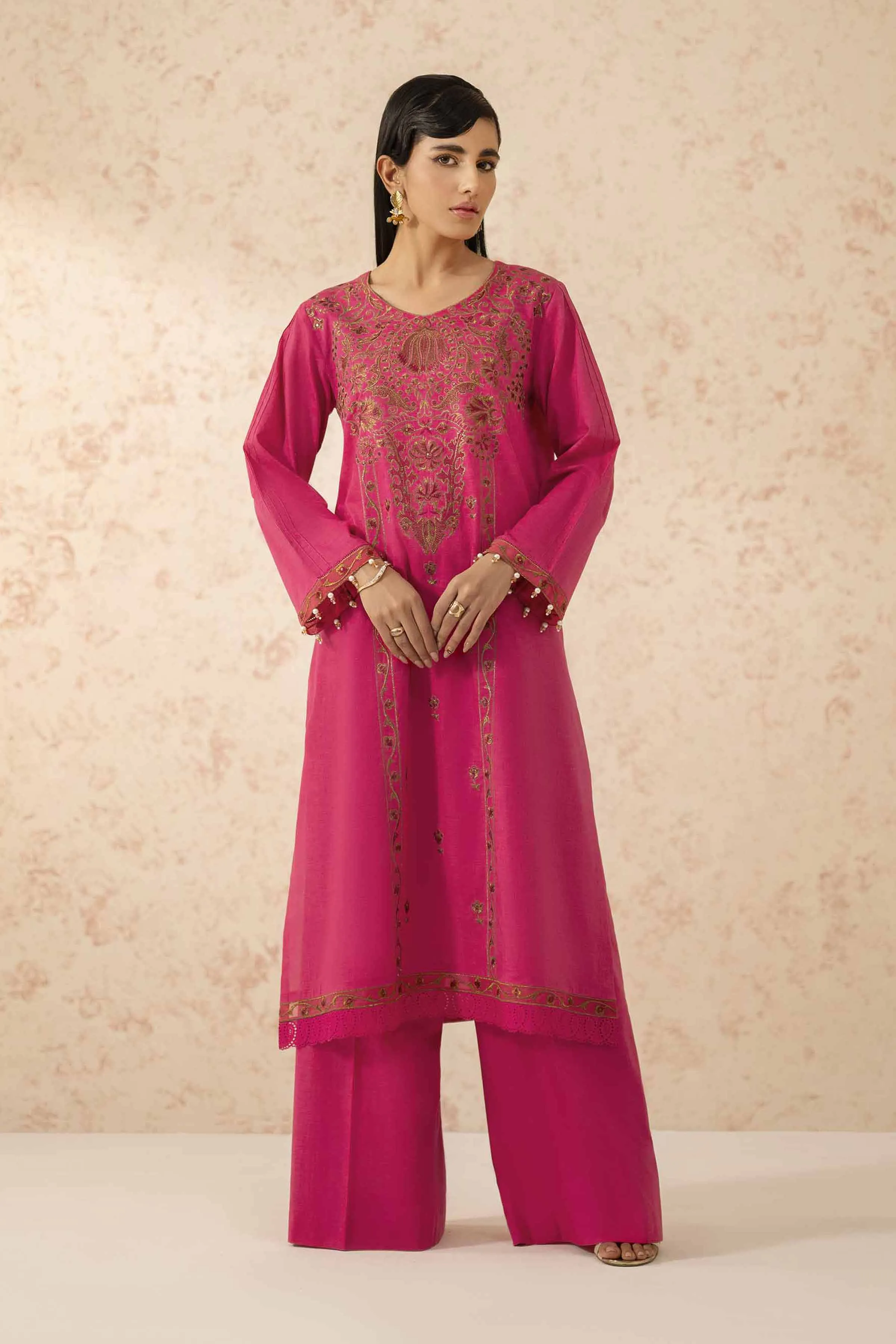 2 Piece - Dyed Embroidered Suit - 42401261