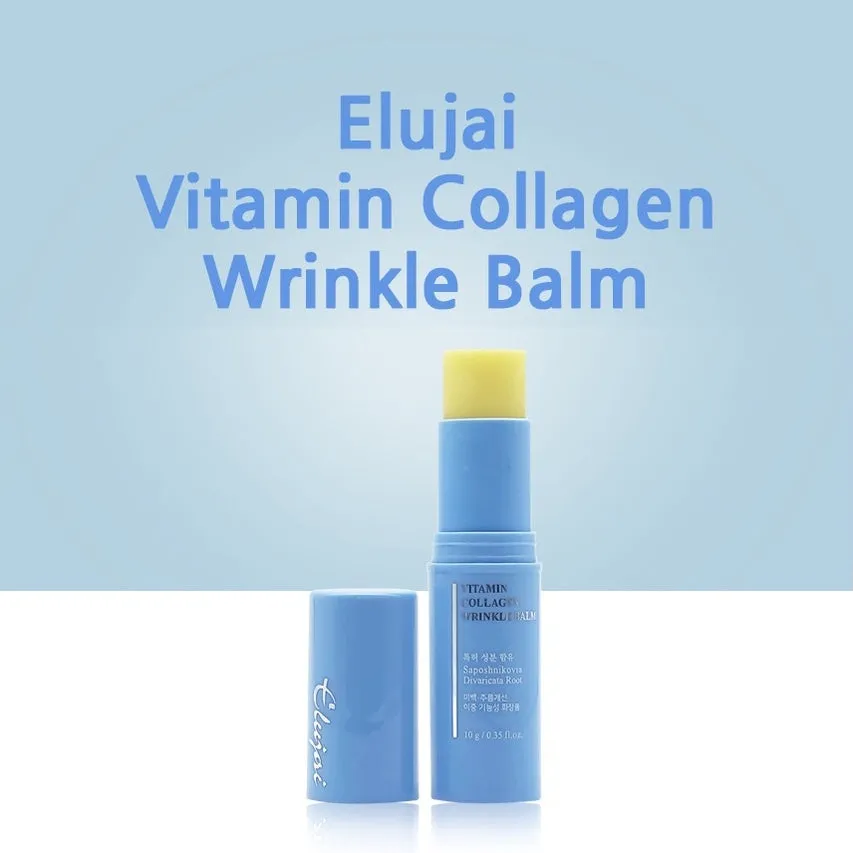 3 SETs ELUJAI Collagen Vitamin Wrinkles Balms 10g 10g Dry Skincare Moisture Anti Ageing Finelines Hyaluronic Acid Elasticity Whitening Soothing Ice Cooling Effects