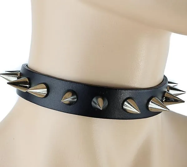 3/4" Black Leather Choker