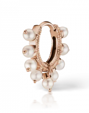 6.5mm Pearl Coronet Earring - Rose Gold