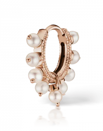 6.5mm Pearl Coronet Earring - Rose Gold