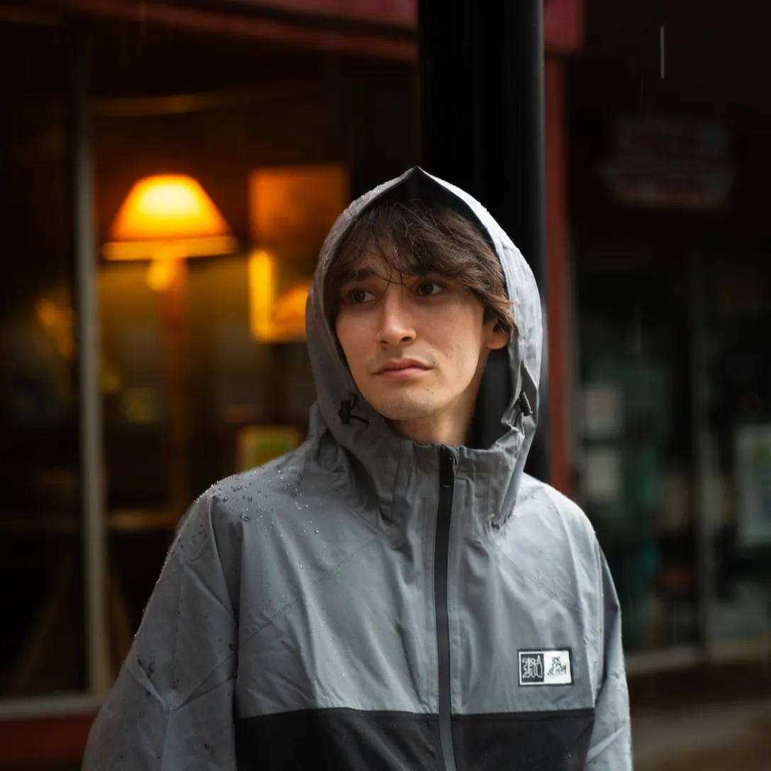 808ALLDAY  Black/Grey Weather Tech Rain Jacket