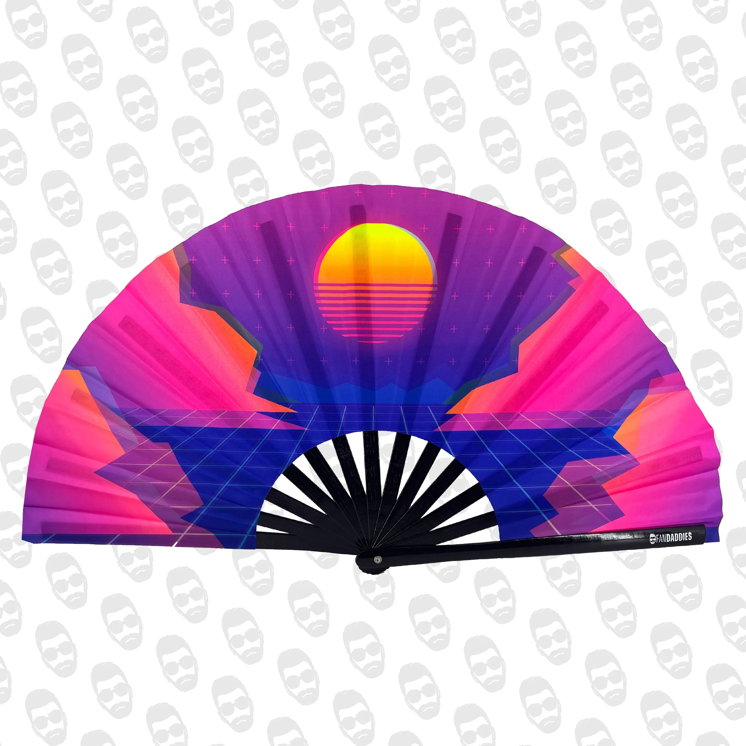 80s Holographic Sunset UV Fan