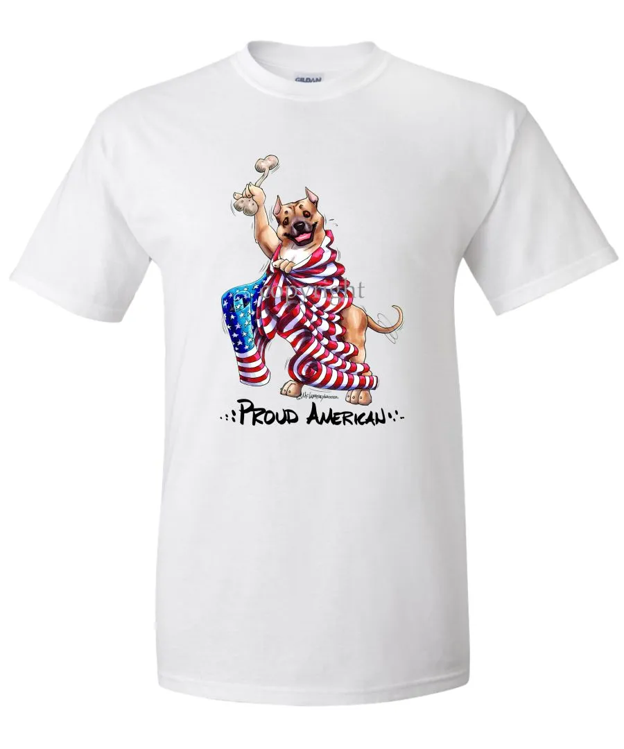 American Staffordshire Terrier - Proud American - T-Shirt