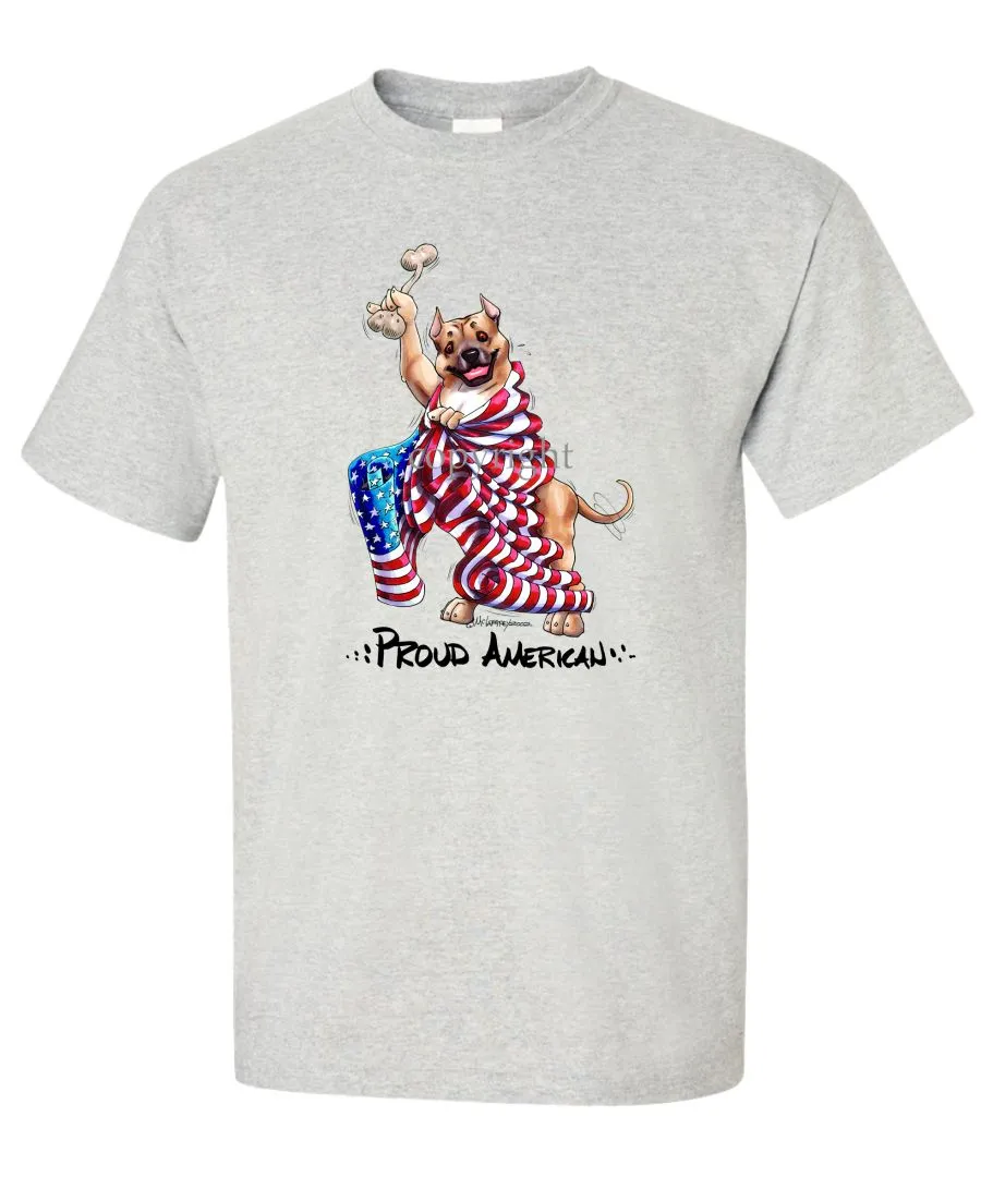 American Staffordshire Terrier - Proud American - T-Shirt