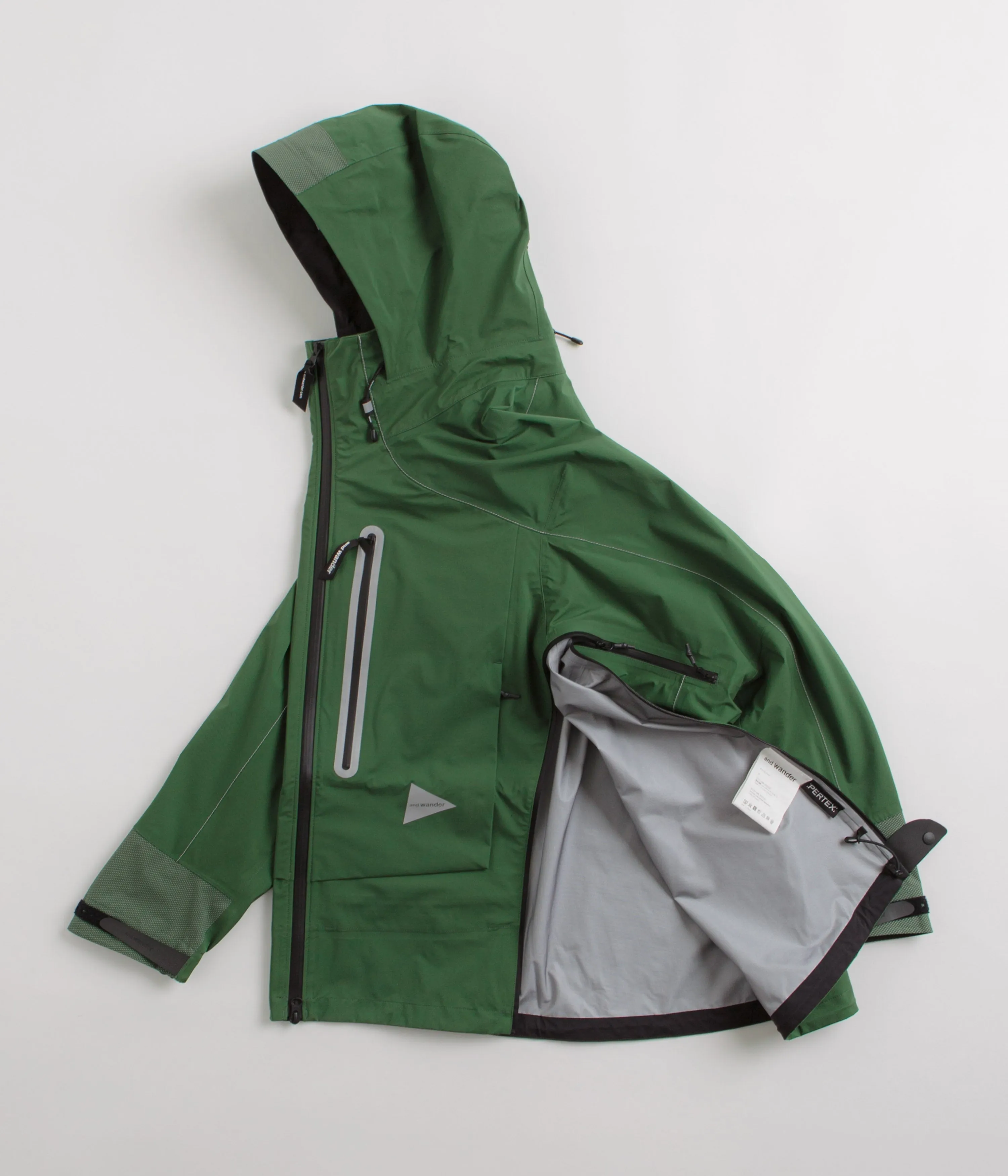 and wander Pertex Shield Rain Jacket - Green