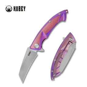 Anteater Frame Lock Flipper Knife Purple Titanium Handle (3.0 Sandbalst D2) KB153C