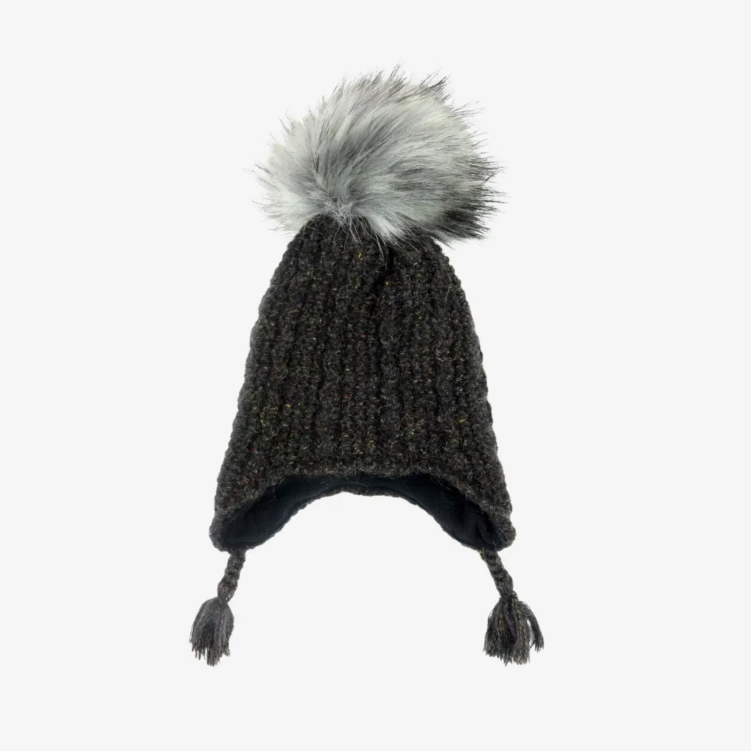 Aria Earflap Hat | Black