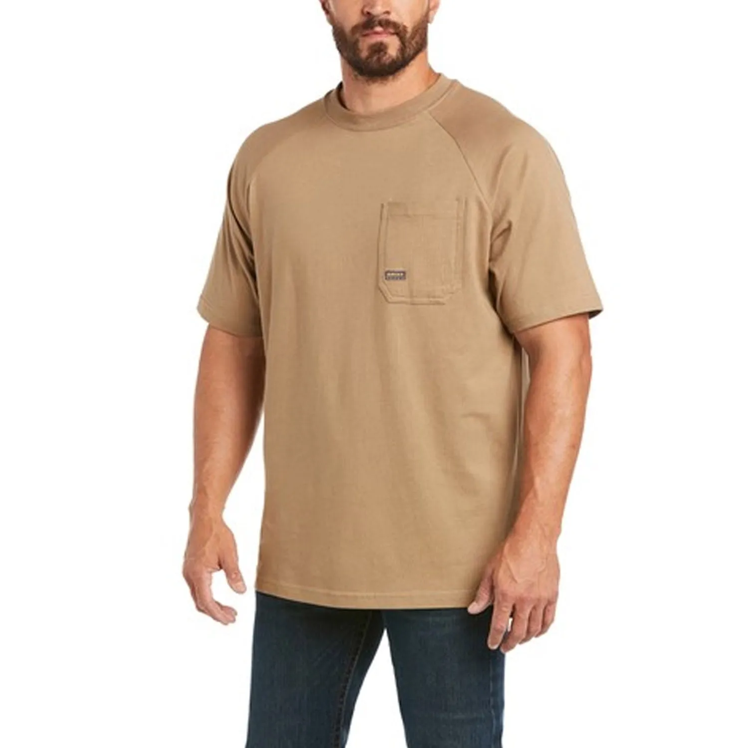 Ariat Men's Rebar CottonStrong T-Shirt_Khaki