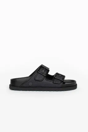 Arizona Raffia Sandal Black