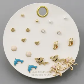 Assorted Stud Earring Set