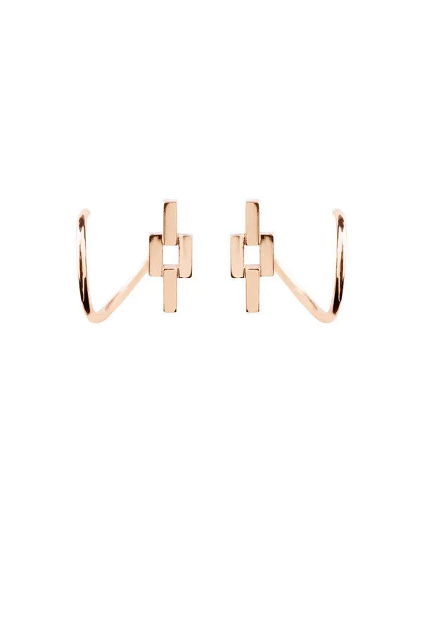 Aurore Twirl Earring, Rose Gold