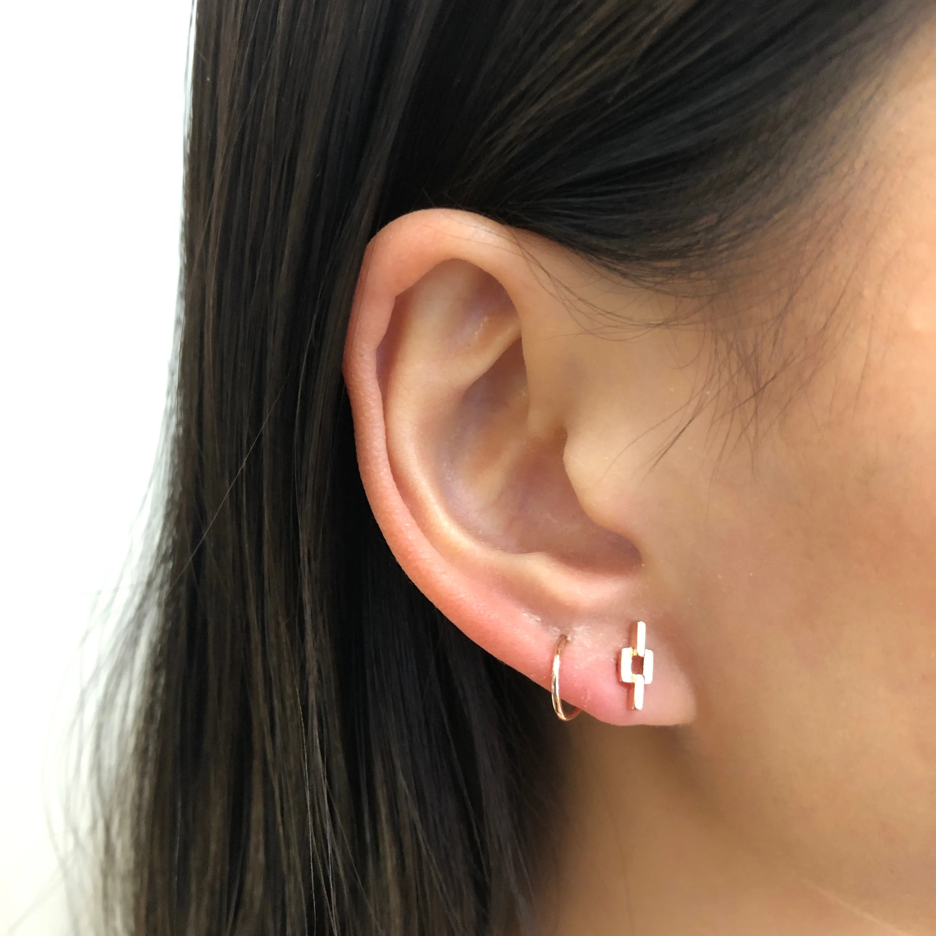 Aurore Twirl Earring, Rose Gold