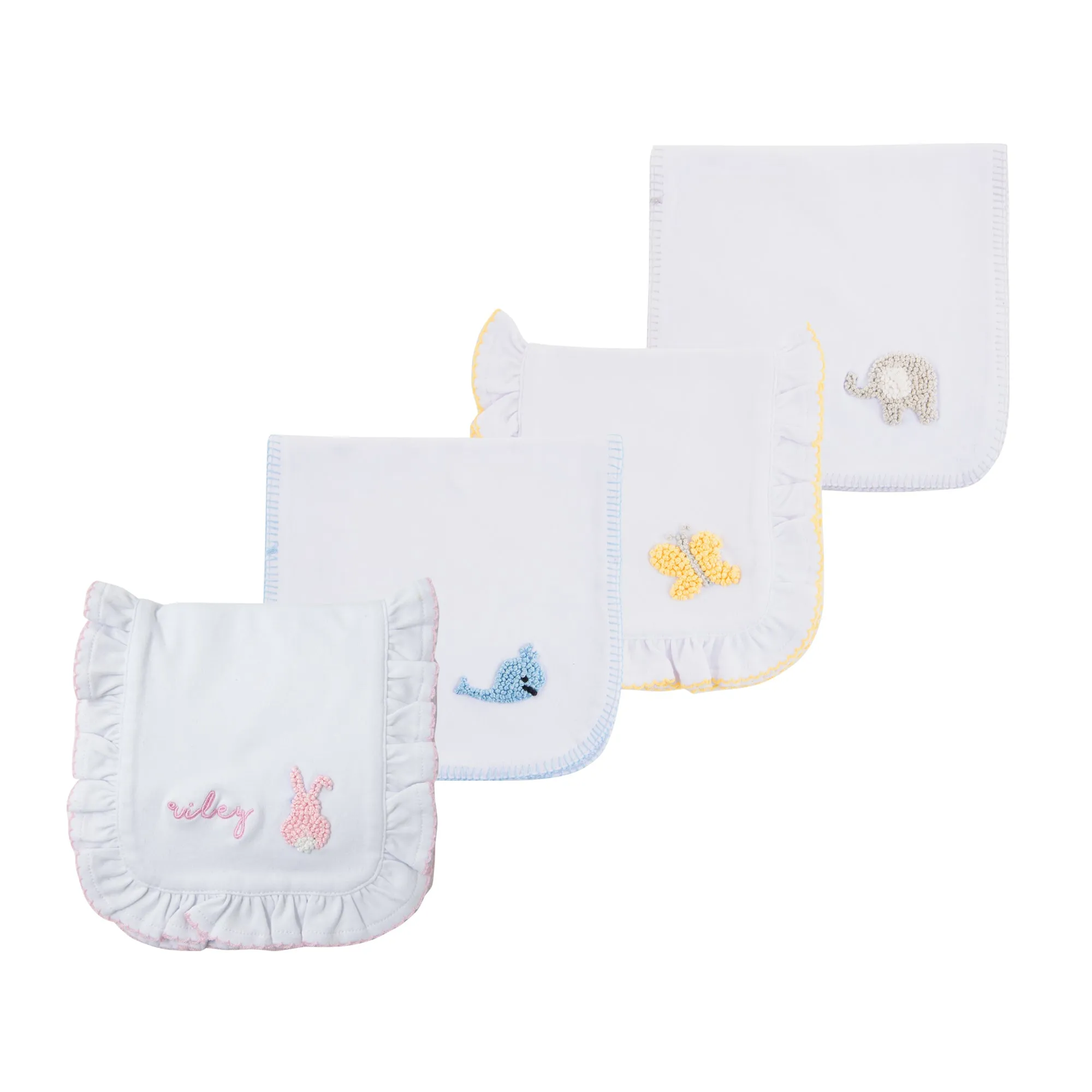 Baby Burp Cloths French Knot