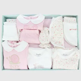 Baby Pink 9-Piece Baby Layette Set