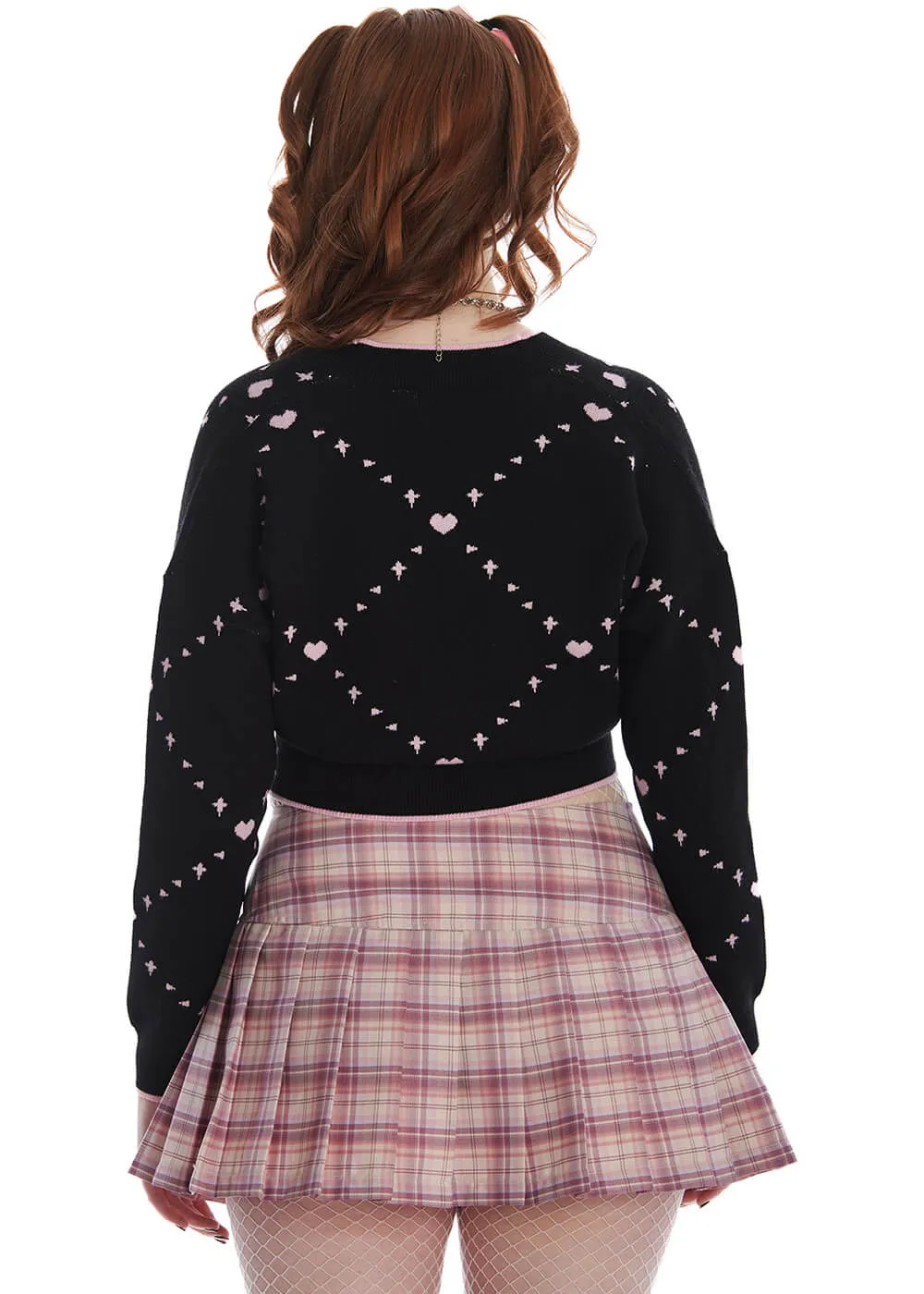 Banned Nori Hearts Cardigan Black