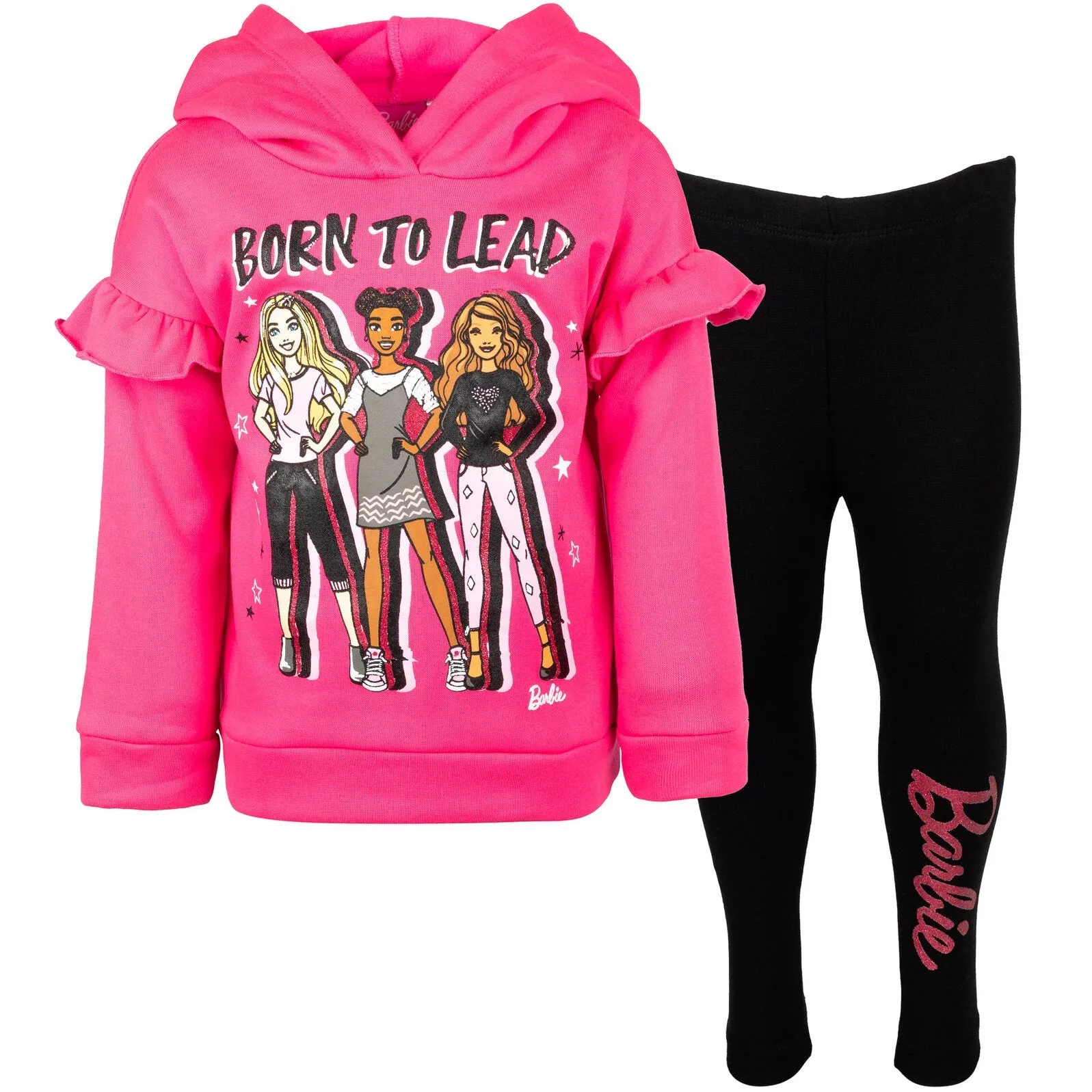 Barbie Fleece Hoodie and Leggings Outfit Set