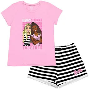 Barbie T-Shirt and French Terry Shorts Outfit Set