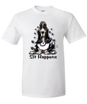 Basset Hound - Sit Happens - T-Shirt