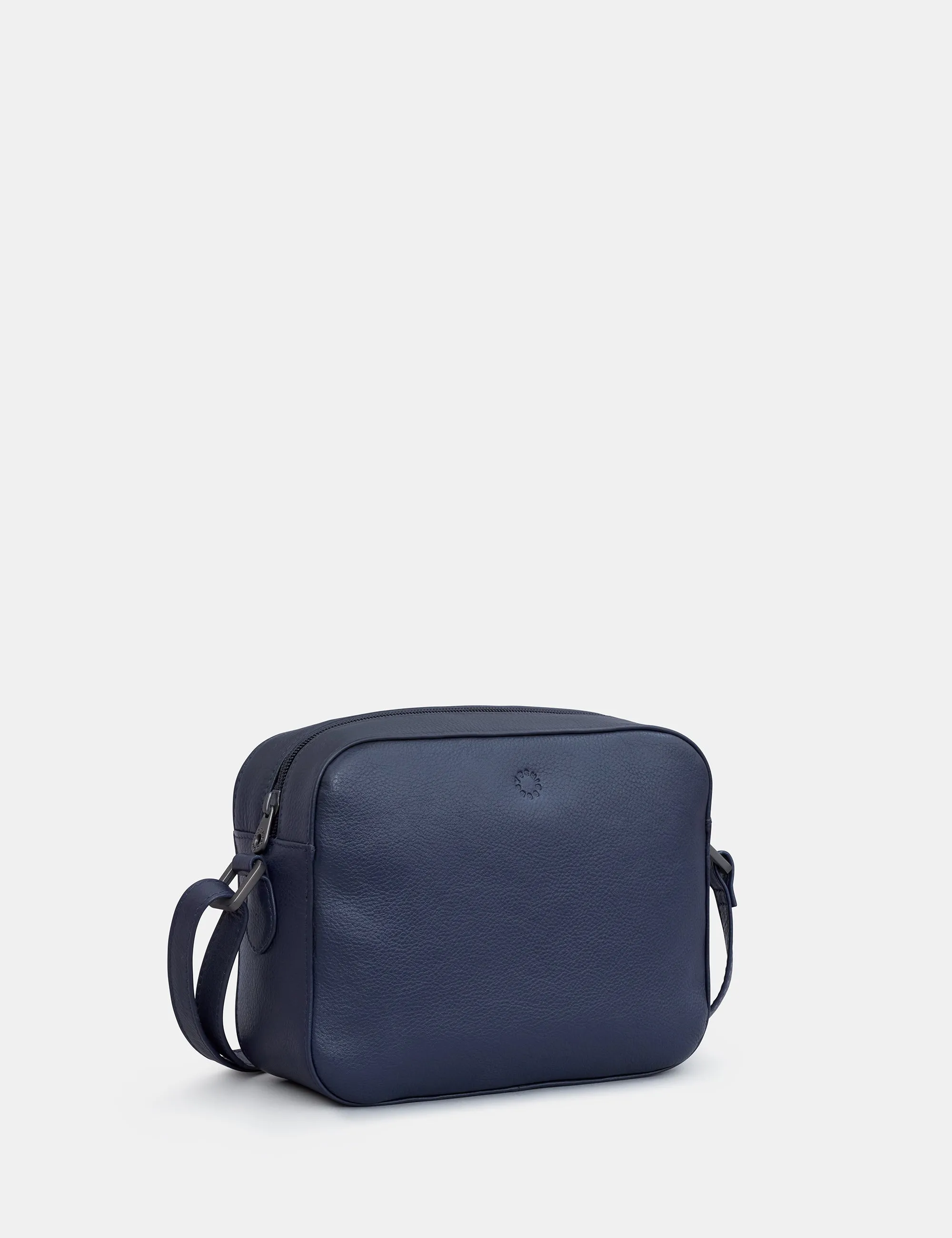 Belmont Navy Leather Camera Bag