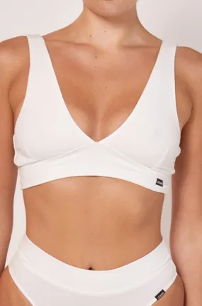 BERTA ORGANIC COTTON BRALETTE - IVORY