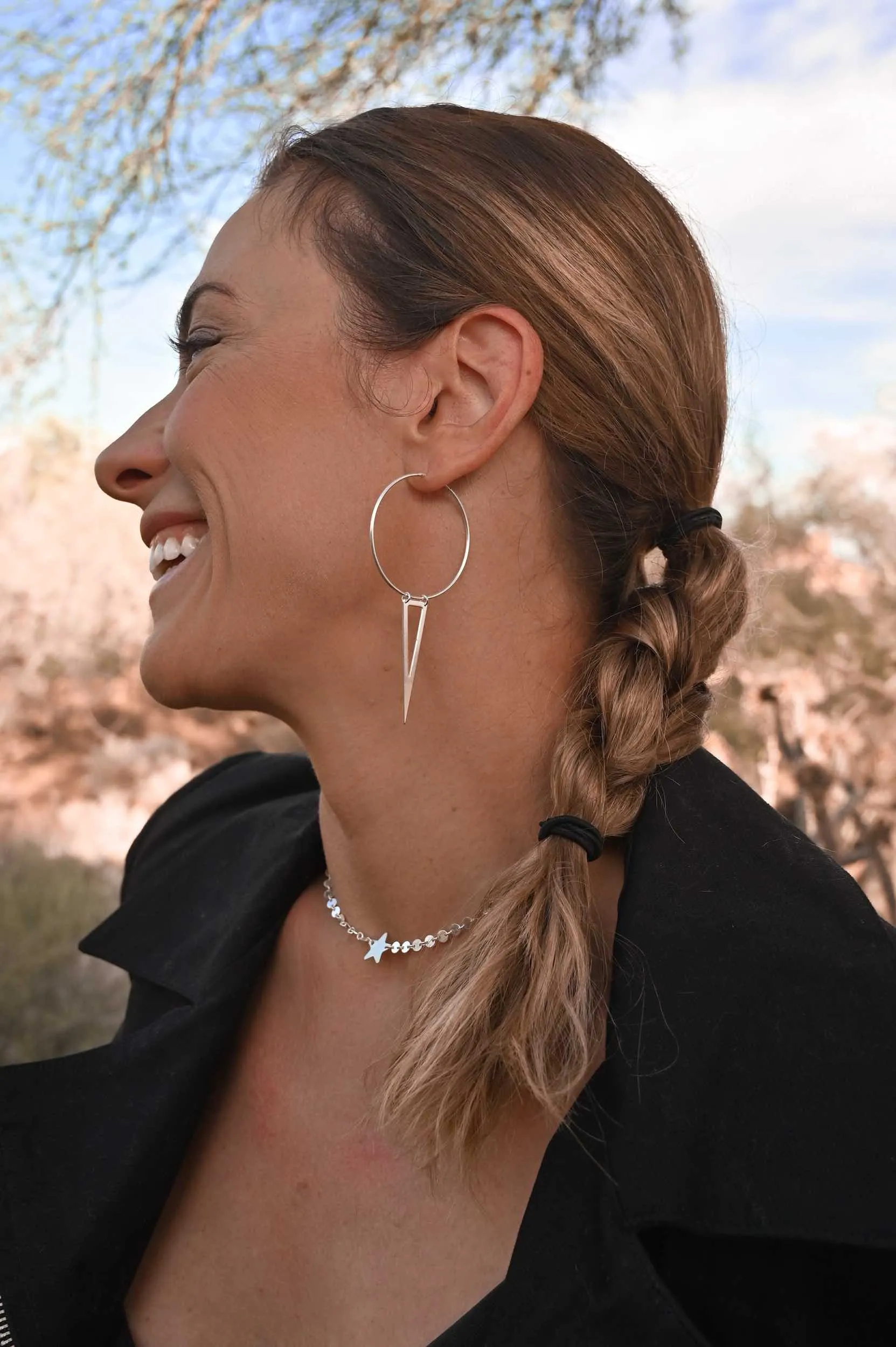 Big Hoop Energy Silver Earrings