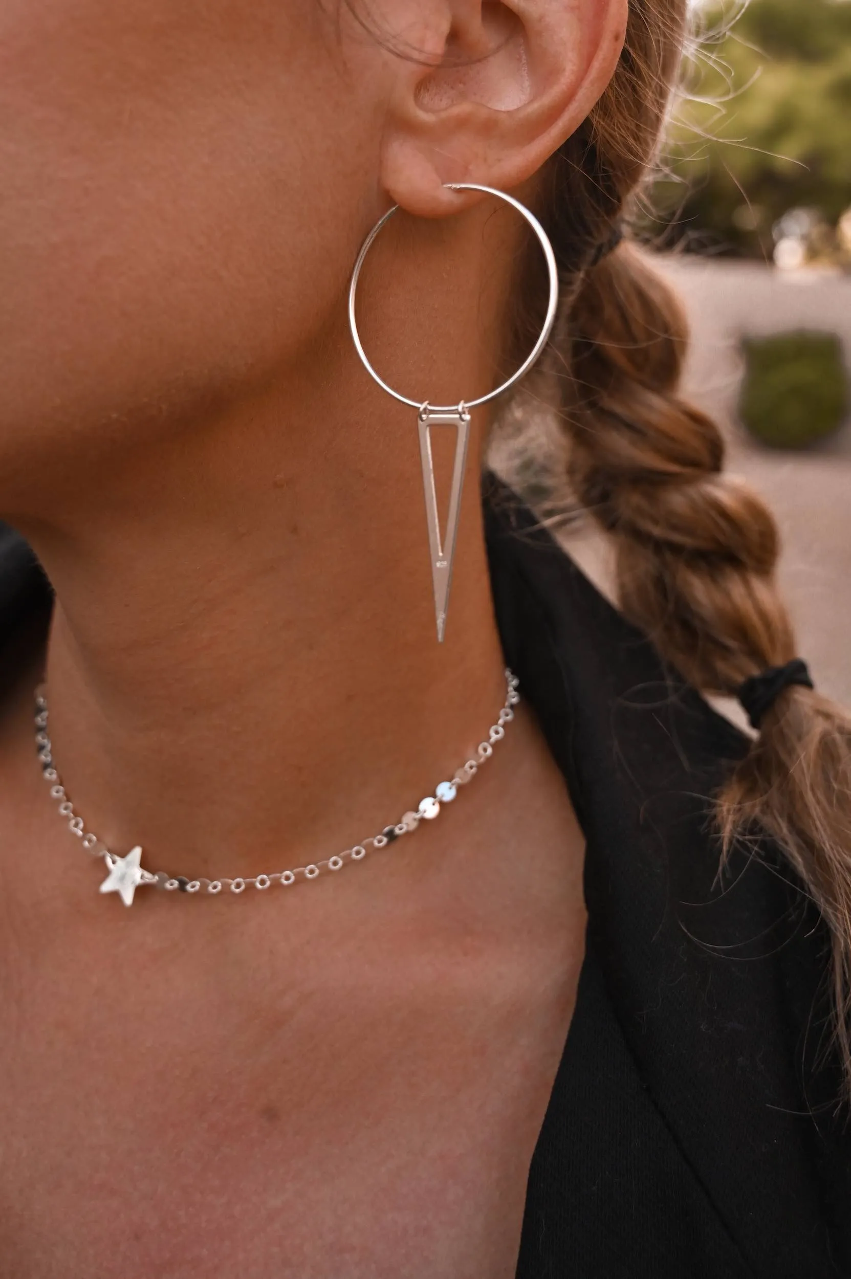 Big Hoop Energy Silver Earrings