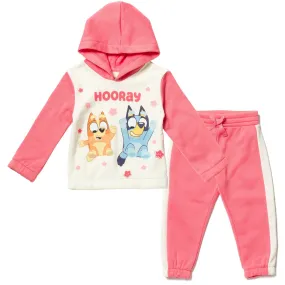 Bluey Pullover Hoodie and Fleece Pants Outfit Set