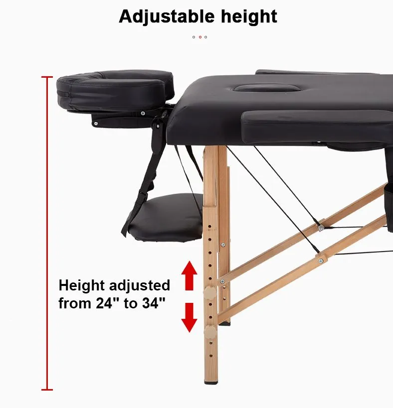 BMASSAGEX™ Adjustable 73" Massage Table | Folding Portable Bed Case, Salon, Spa