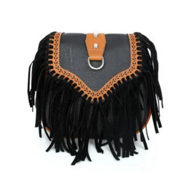 Bohemian bag Boho Free Spirit Tassel Cross Body Purse Retro Hippie Designer Women's Gypsy Fringe Bohemian Shoulder Bag