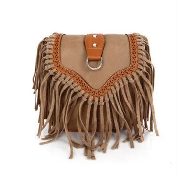 Bohemian bag Boho Free Spirit Tassel Cross Body Purse Retro Hippie Designer Women's Gypsy Fringe Bohemian Shoulder Bag