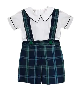 Boy's "Sienna & Luca" Plaid Short Set