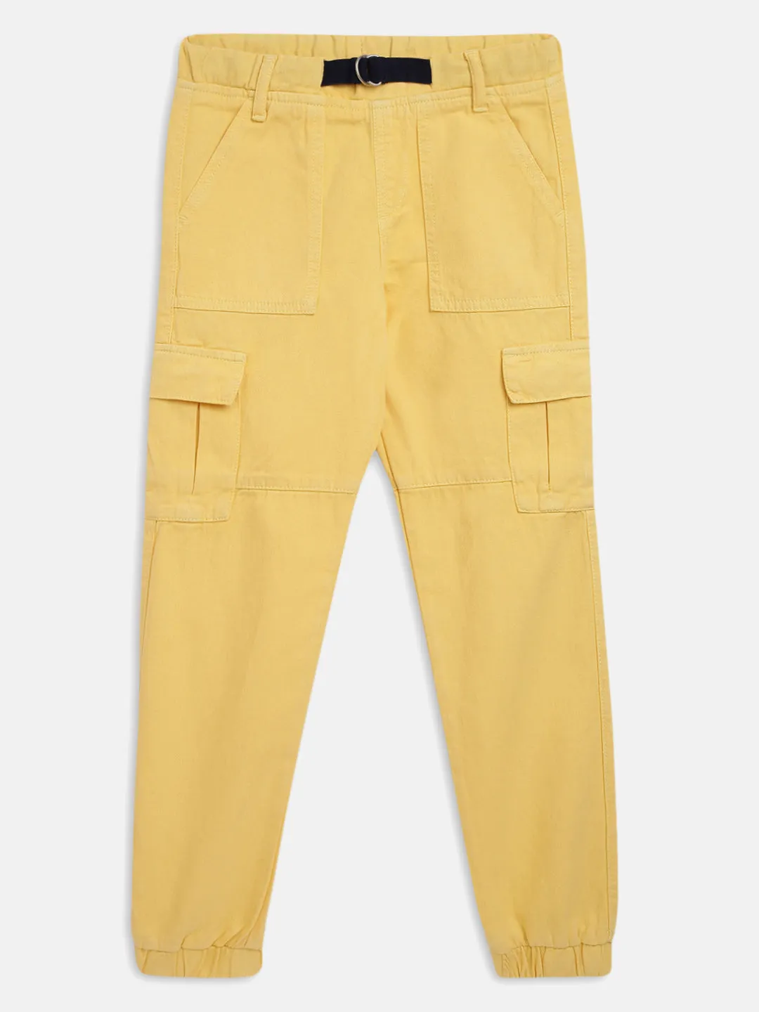 Boys Yellow Front Pockets Joggers