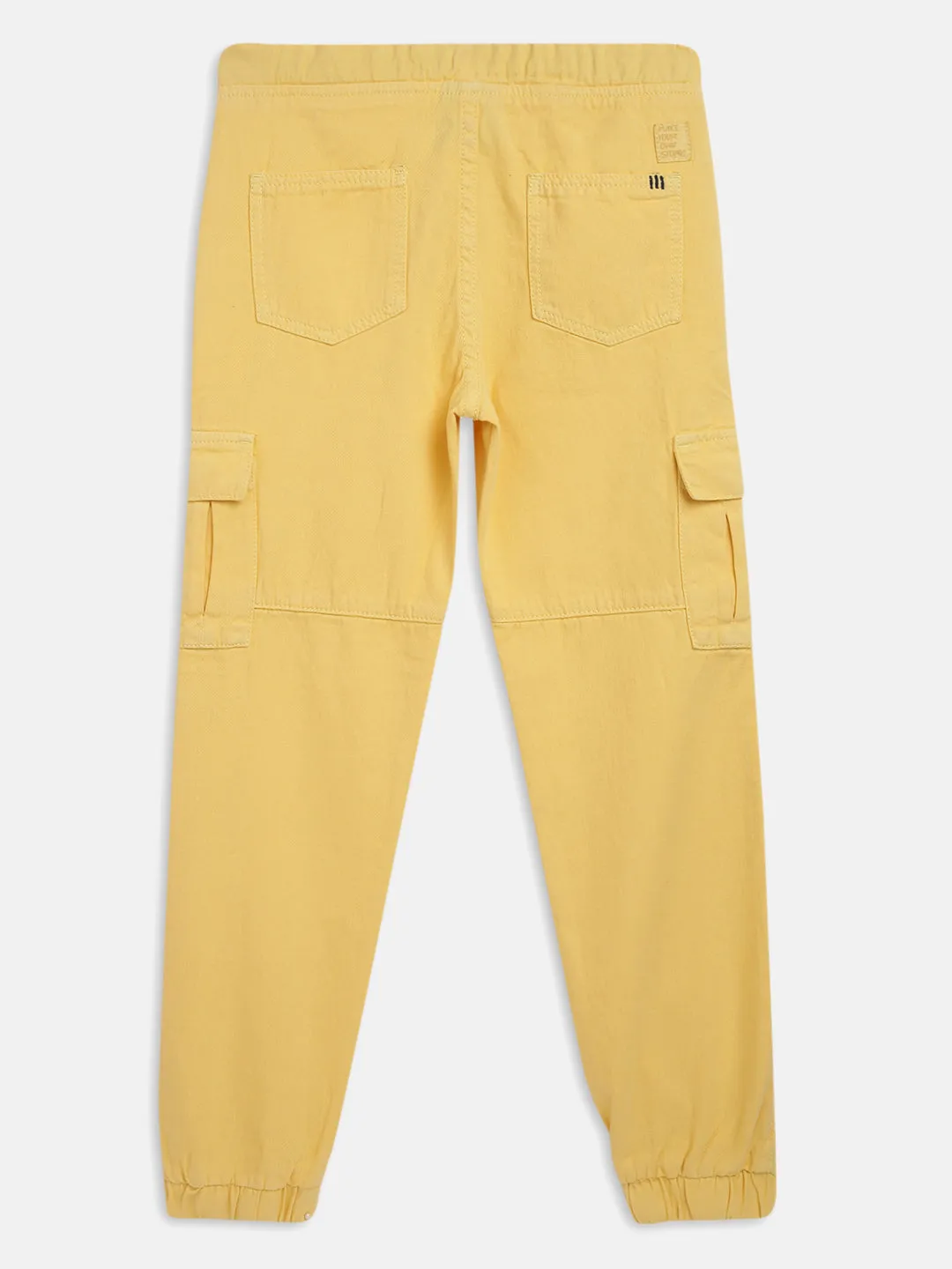 Boys Yellow Front Pockets Joggers