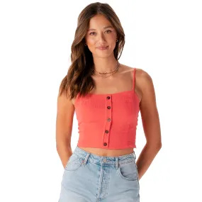 Bright Coral Cruisin Crop Top