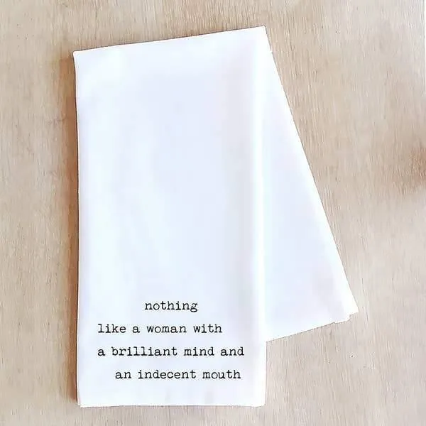 Brilliant Mind & Indecent Mouth - Tea Towel