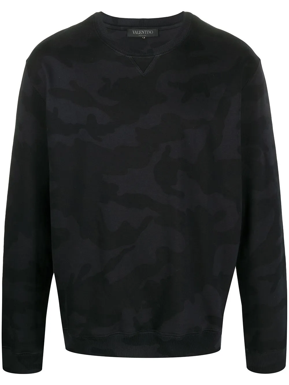 Camouflage Print Crewneck Sweatshirt