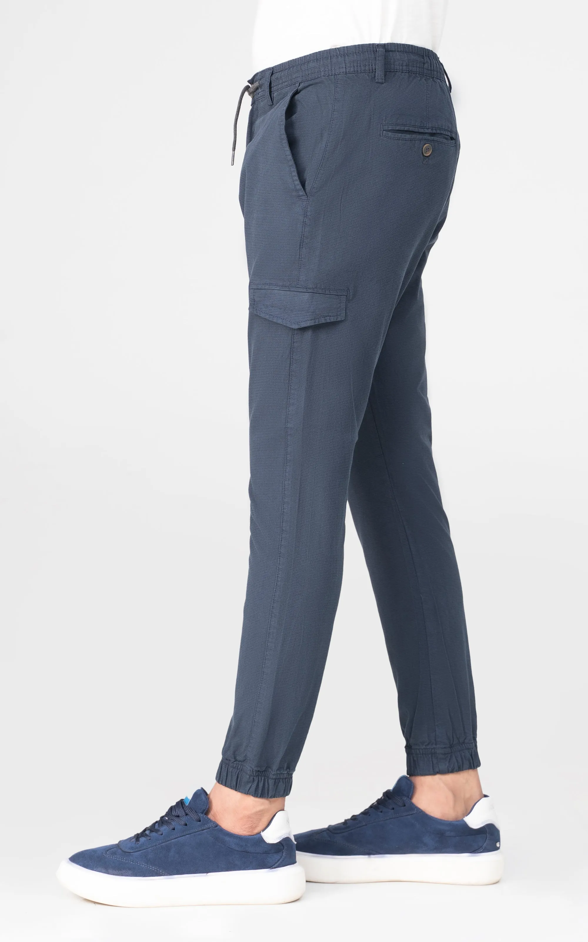 CARGO TEXTURED TROUSER NAVY