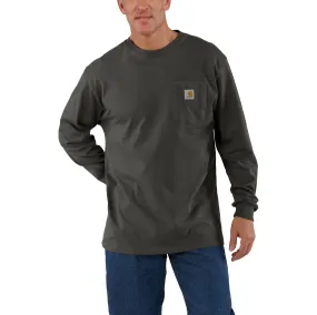 Carhartt Men's Long Sleeve Pocket T-Shirt_Peat