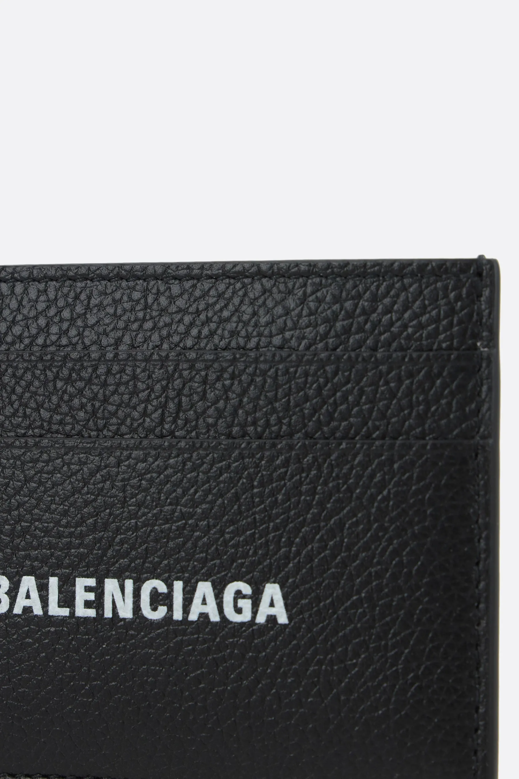 Cash grainy leather card case