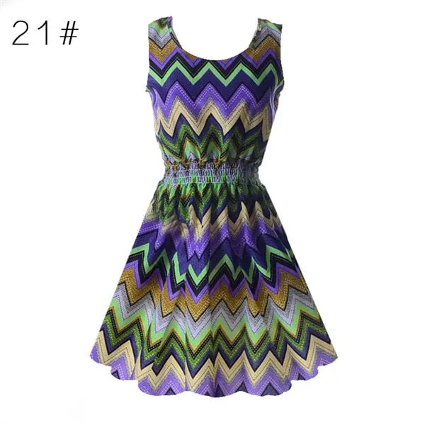 Casual Summer Chiffon Dress Women Clothes Beach Dresses