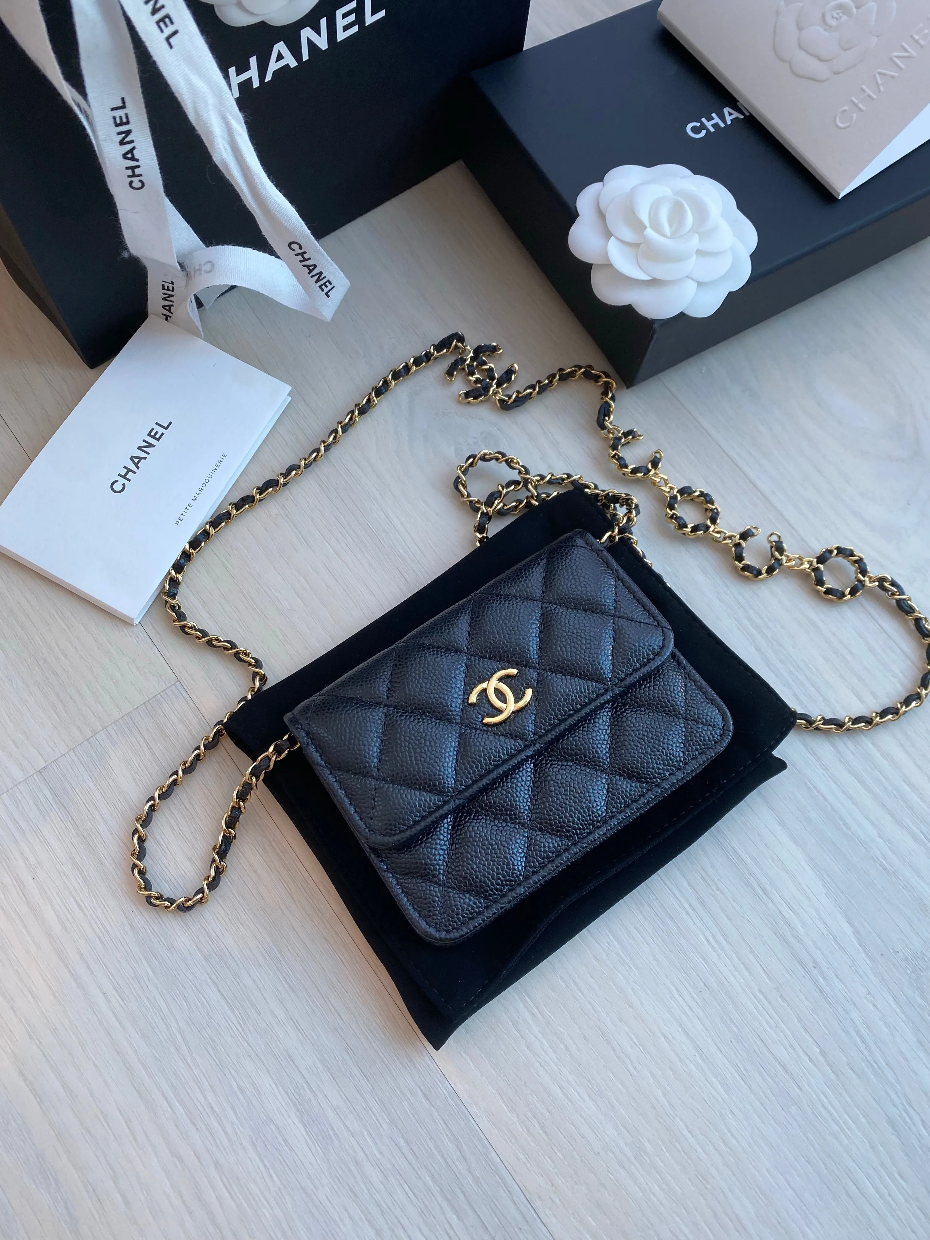 Chanel Coco Card Holder on Chain Bag