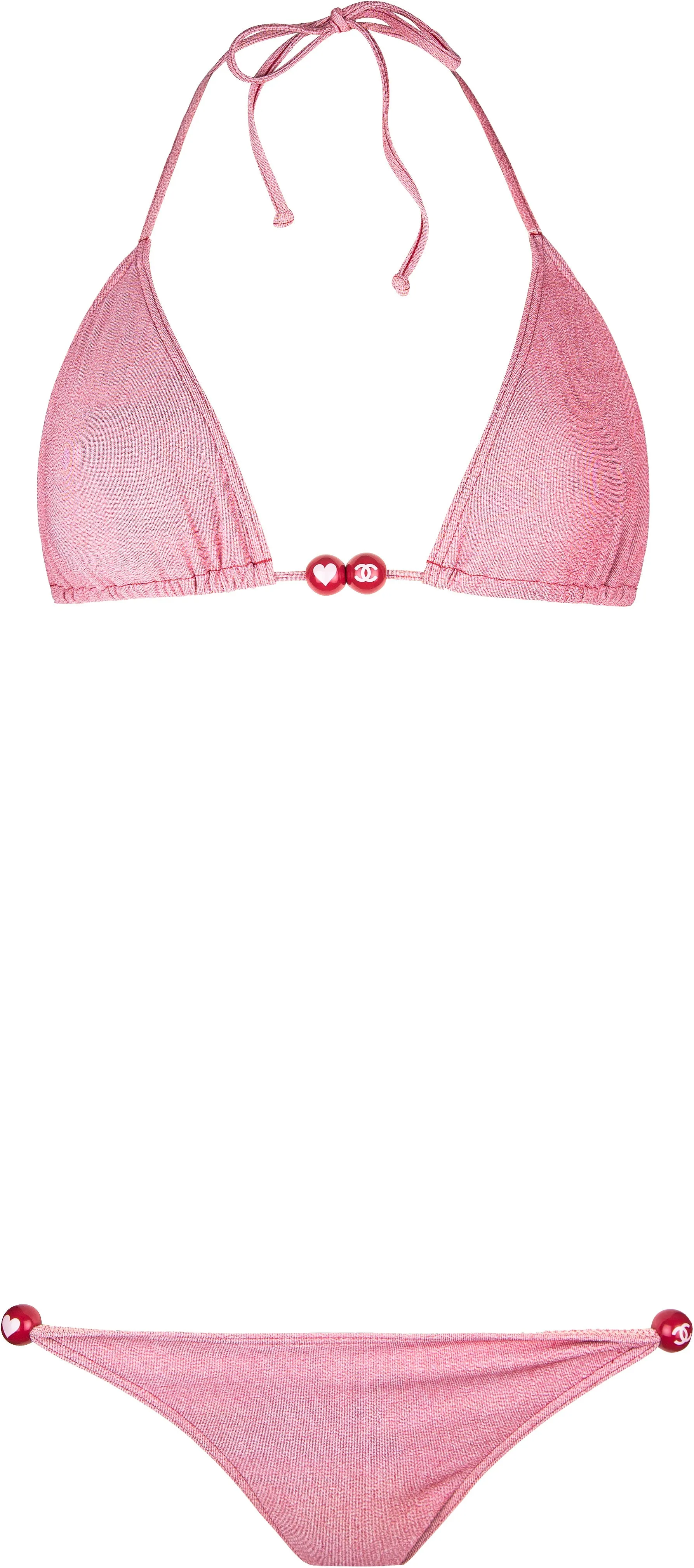 Chanel Spring 2002 Logo Beaded Bikini