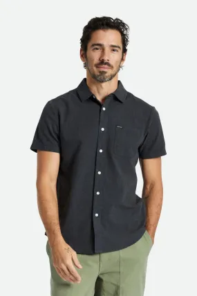 Charter Textured Weave S/S Woven Shirt - Heather Black