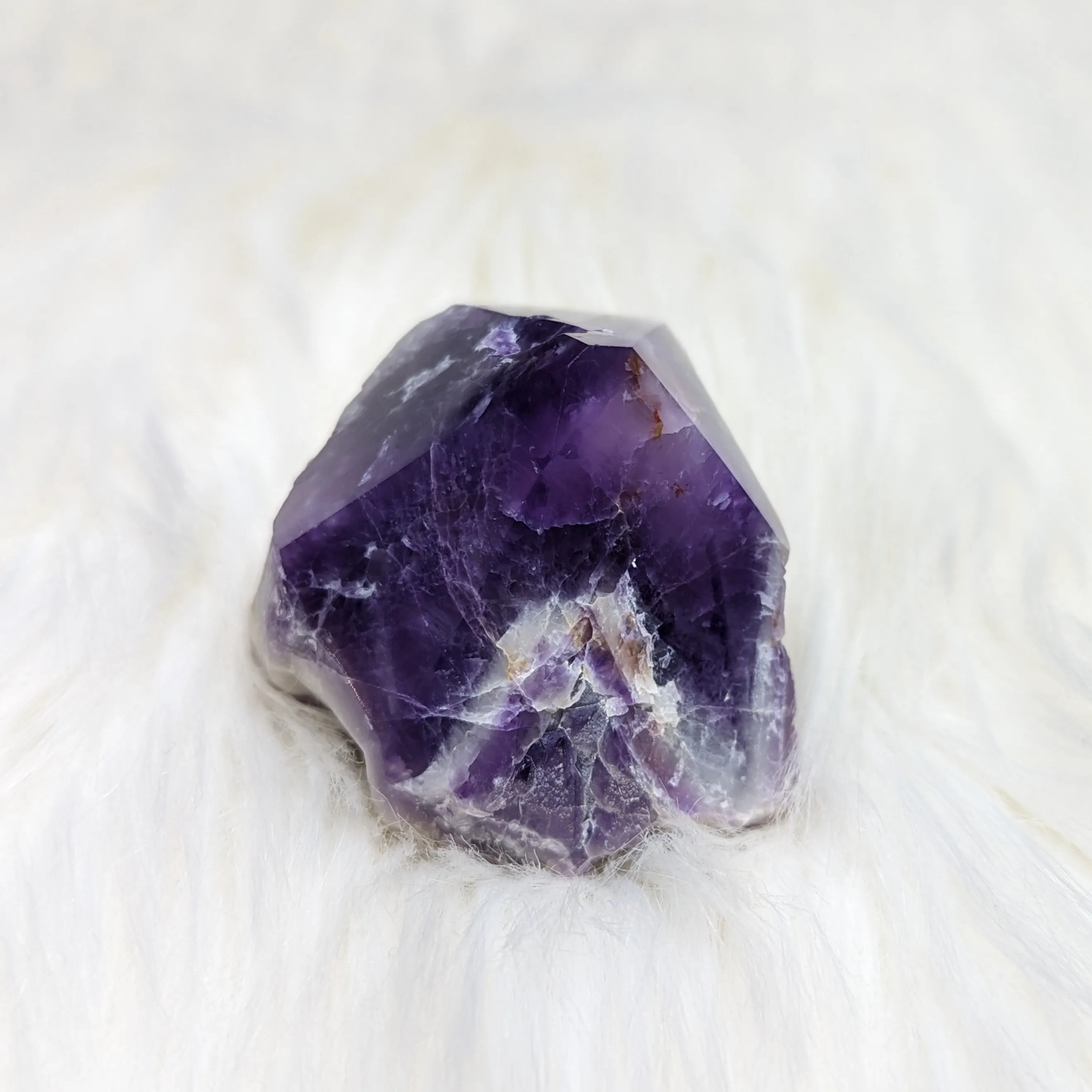 Chevron Amethyst Polished Point #1