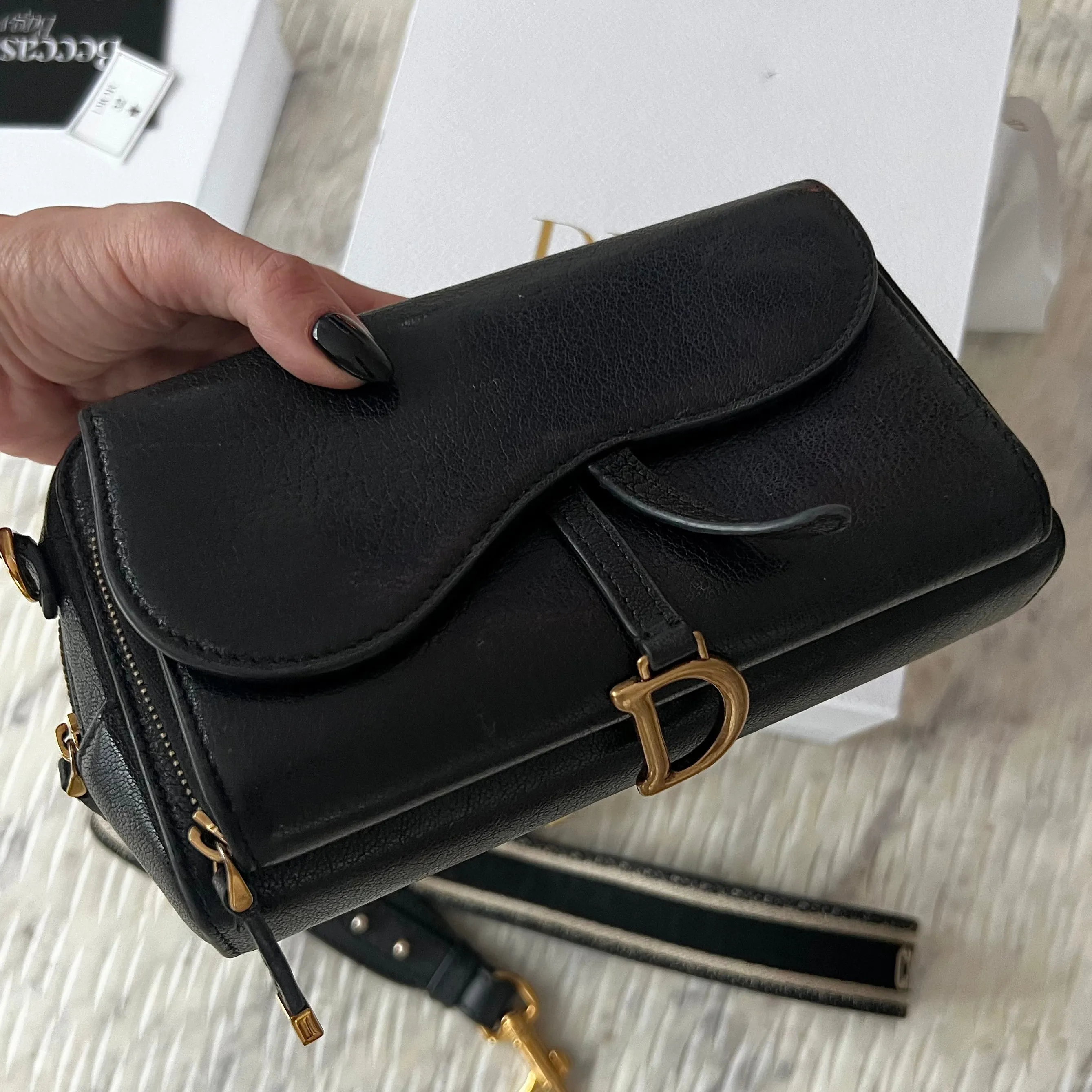 Christian Dior Saddle Double Pouch Bag